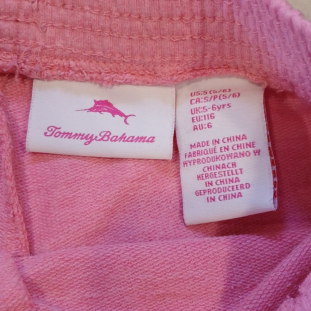 Tommy Bahama Girls' Small (5/6) Pink Pom Trim Girls' Shorts - Picture 2 of 5